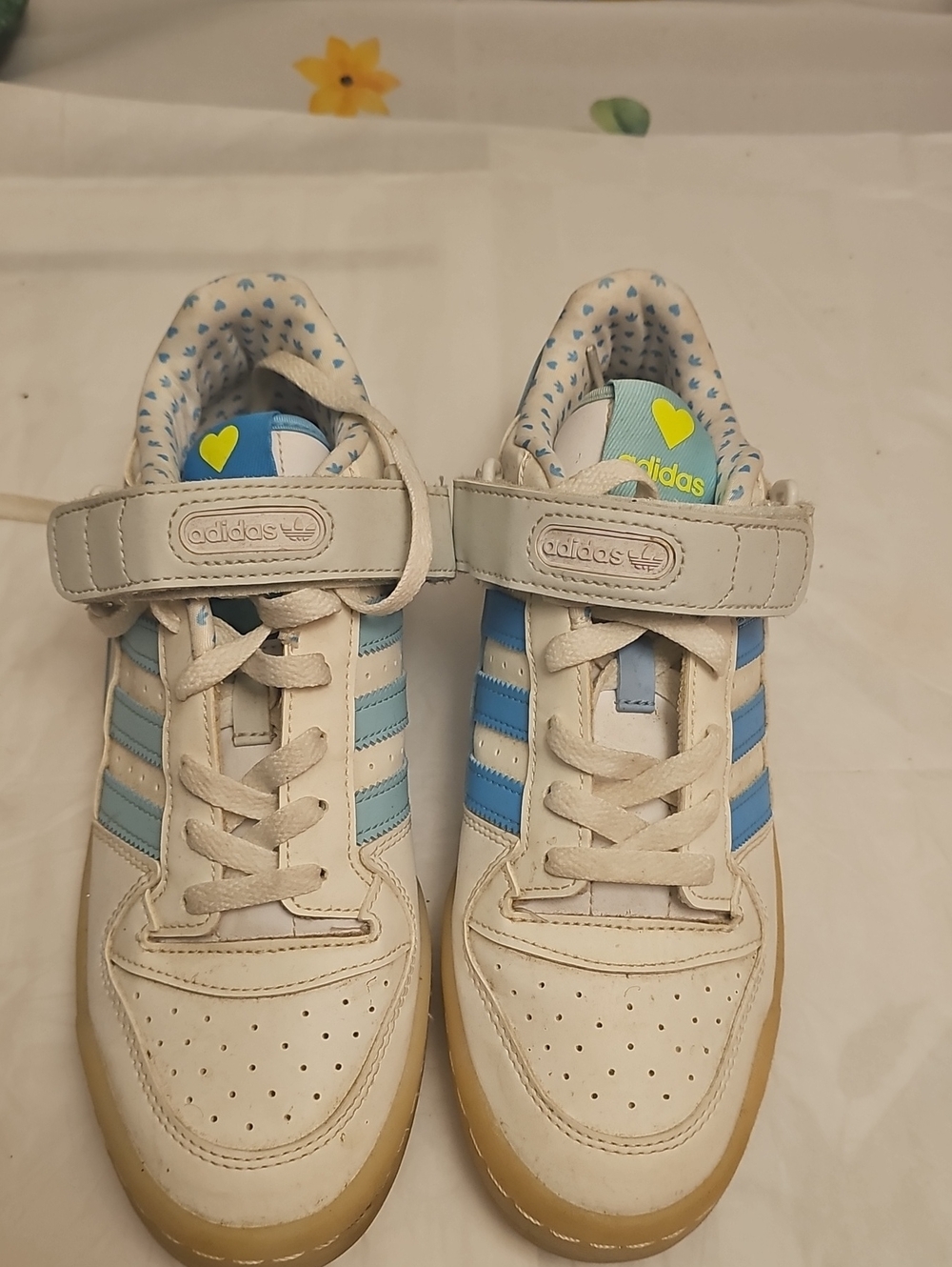 adidas Forum Low Kids Sneakers White & Blue US Size 7